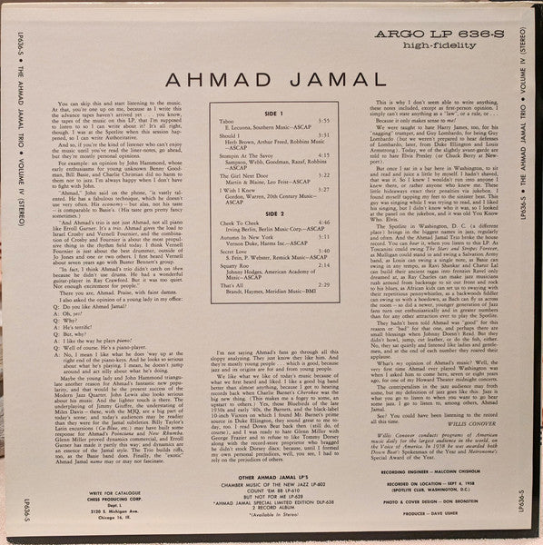 Volume IV - Jamal, Ahmad Trio