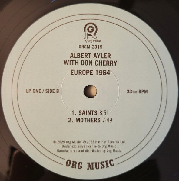 Europe 1964  (Box Set) - Ayler, Albert  & Don Cherry