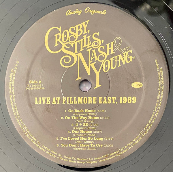 Live At Fillmore East, 1969 - Crosby Stills Nash & Young