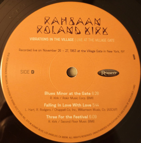 VIBRATIONS IN THE VILLAGE: LIVE - Kirk, Rahsaan Roland