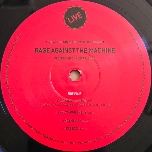 Live At The Grand Olympic Auditorium - Rage Against The Machine