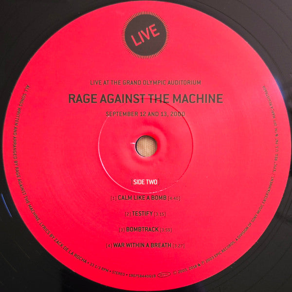 Live At The Grand Olympic Auditorium - Rage Against The Machine