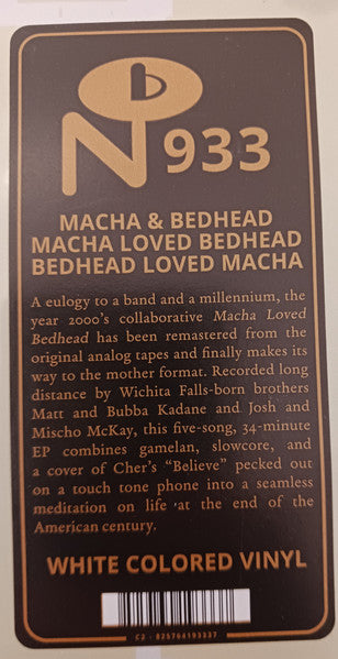 Macha Loved Bedhead - Bedhead Loved Macha - Macha & Bedhead