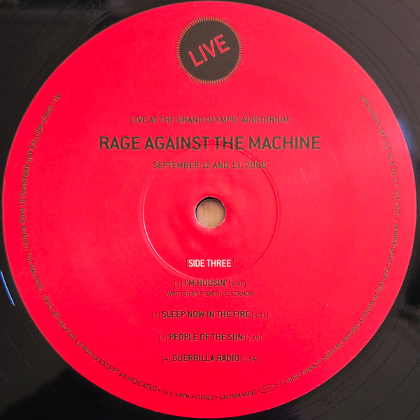 Live At The Grand Olympic Auditorium - Rage Against The Machine