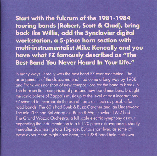 Zappa '88: The Last Us Show - Zappa, Frank