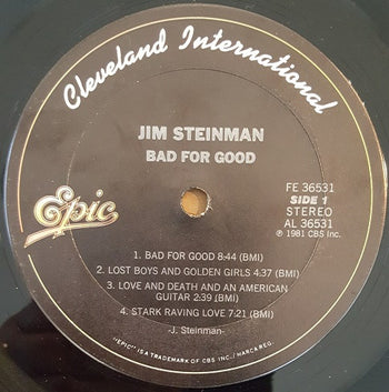 Bad For Good - Steinman, Jim