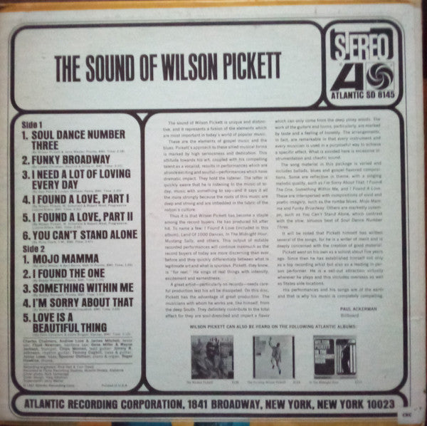 The Sound Of Wilson Pickett - Pickett, Wilson