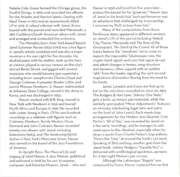 Emerald City Nights: Live At The Penthouse 1963-19 - Jamal, Ahmad