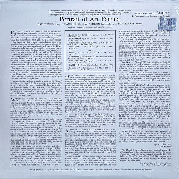 Portrait Of Art Farmer - Farmer, Art