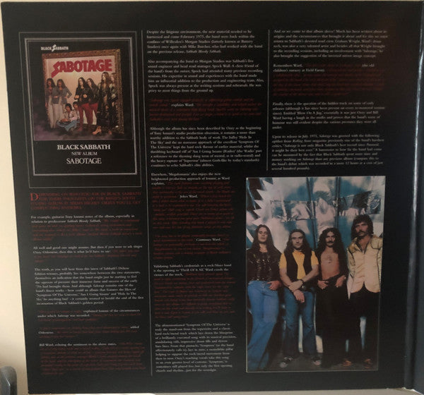 Sabotage [180 Gram Limited Edition Vinyl] - Black Sabbath