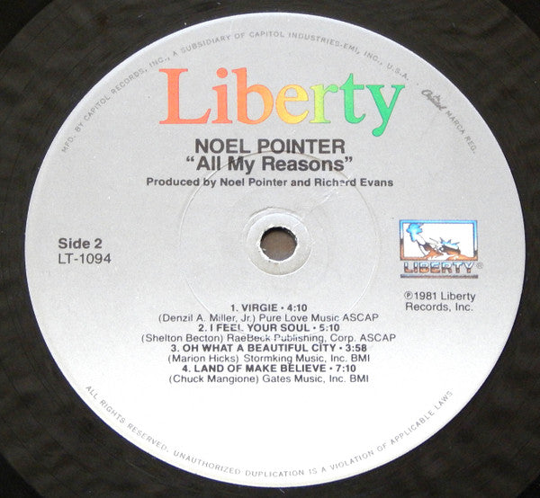 All My Reasons - Pointer, Noel
