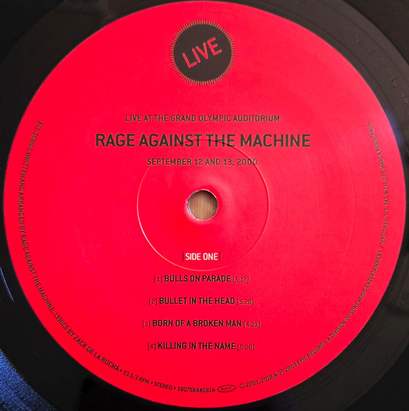 Live At The Grand Olympic Auditorium - Rage Against The Machine