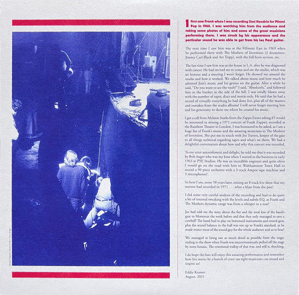Live At The Rainbow Theatre - Zappa, Frank & The Mothers