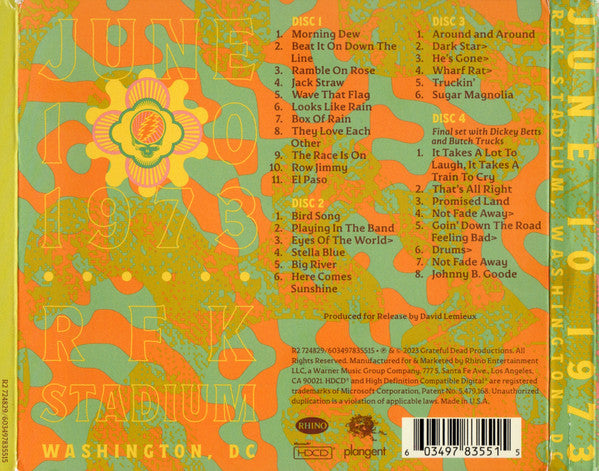 Rfk Stadium, Washington, Dc 6/10/73 (Live) - Grateful Dead