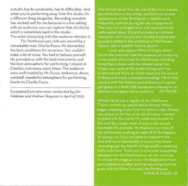 Emerald City Nights: Live At The Penthouse 1963-19 - Jamal, Ahmad
