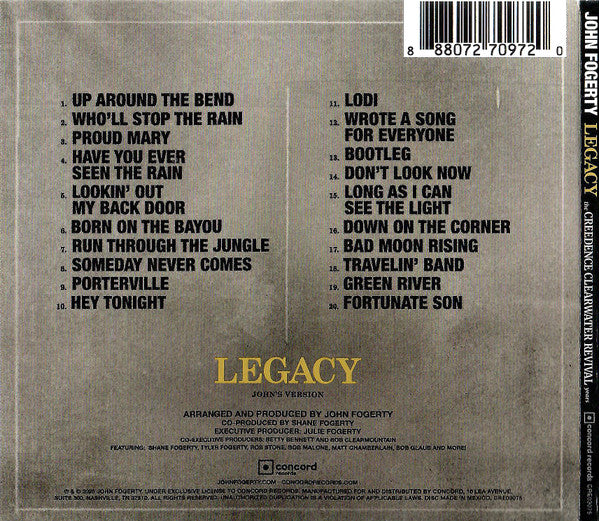 Legacy: the Creedence Clearwater Revival years - Fogerty, John