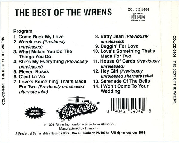 The Best Of The Wrens - Wrens, The