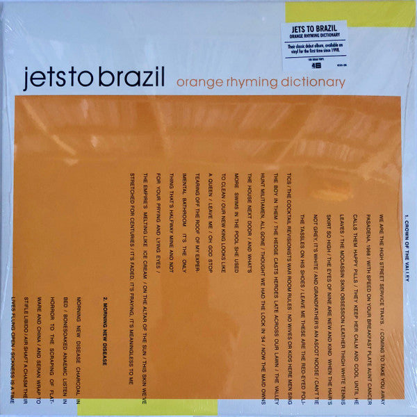 Orange Rhyming Dictionary [2LP] - Jets To Brazil