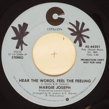 Hear The Words, Feel The Feeling - Joseph, Margie