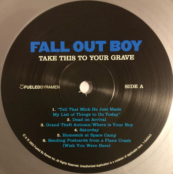 Take This To Your Grave: FBR 25th Anniversary [Silver LP] - Fall Out Boy
