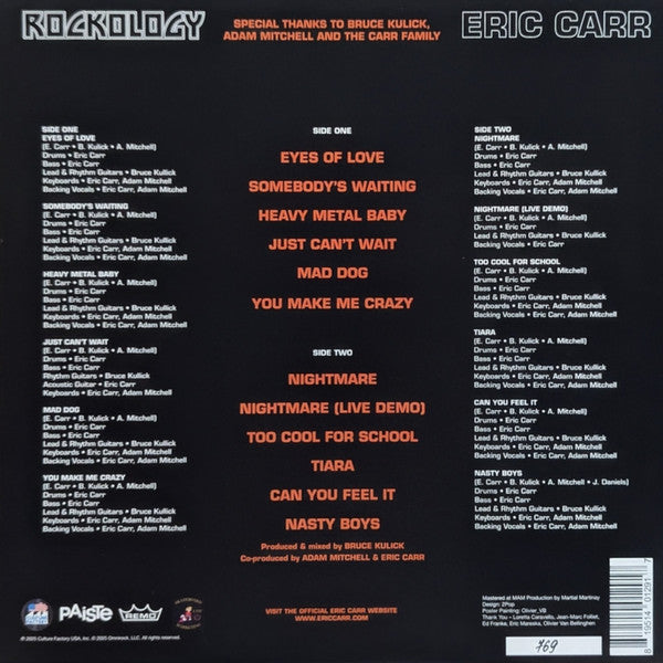 Rockology: The LIQUID VINYL - Carr, Eric from KISS
