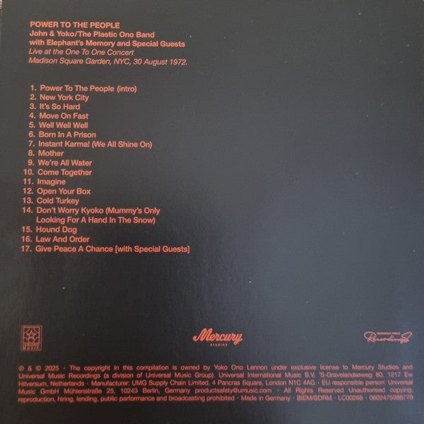 Power To The People: Live at the One To One - Lennon, John / Platic Ono Band