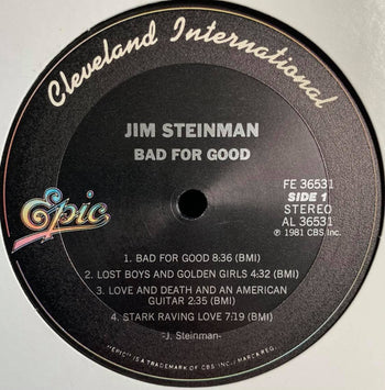 Bad For Good - Steinman, Jim