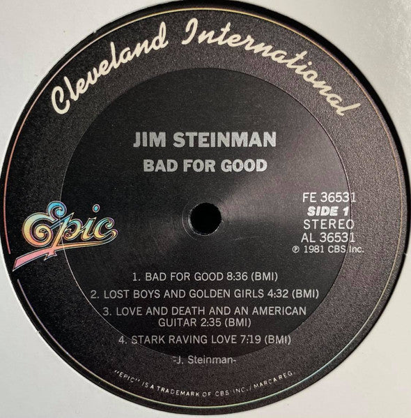 Bad For Good - Steinman, Jim