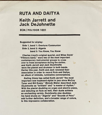 Ruta And Daitya - Keith Jarrett