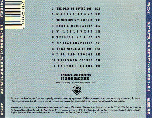 Trio - Parton, Dolly/ Linda Ronstadt/ Emmylou Harris