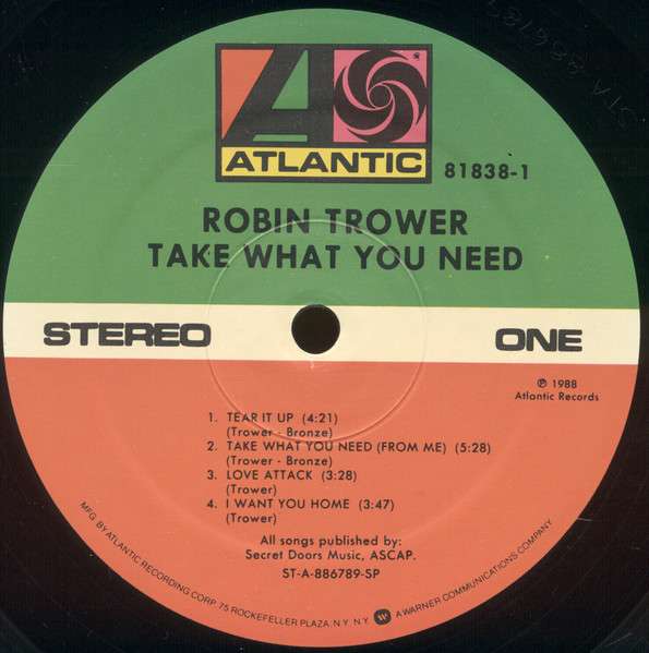 Take What You Need - Trower, Robin