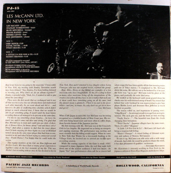 Les Mccann Ltd. In New York - Mccann, Les