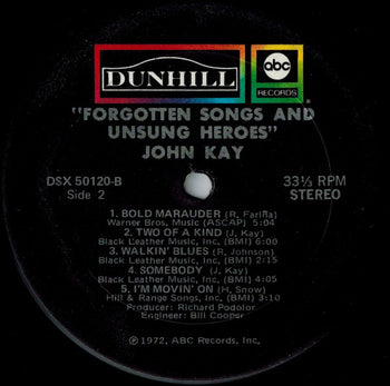 Forgotten Songs & Unsung Heroes - Kay, John