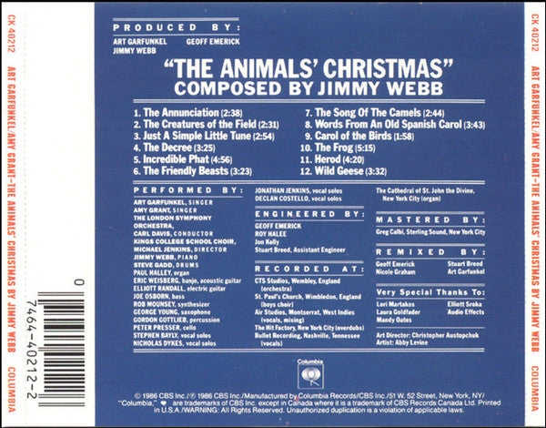 The Animals' Christmas By Jimmy Webb - Garfunkel, Art