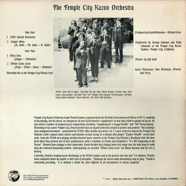 Some Kazoos - Temple City Kazoo Orchestra