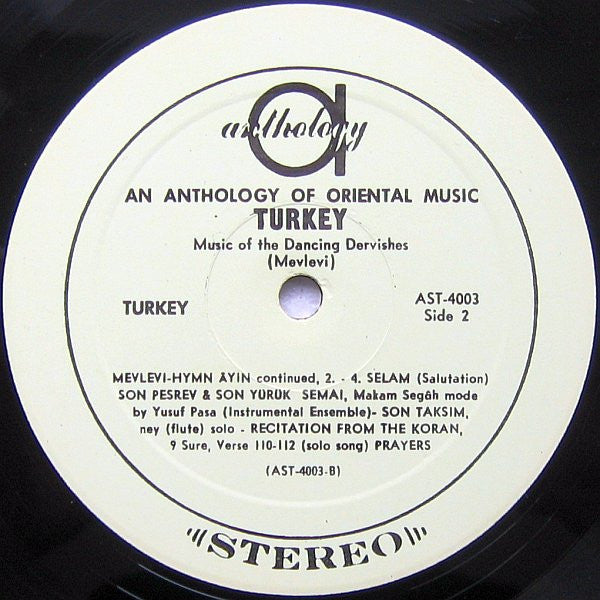 An Anthology Of The World's Music: Turkey - Various