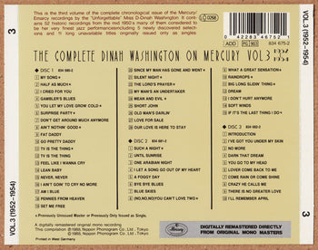 The Complete Dinah Washington On Mercury Vol.3 195 - Washington, Dinah