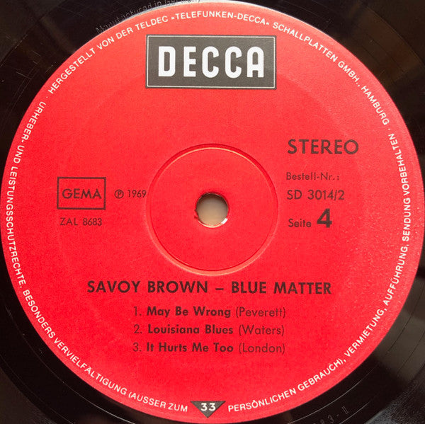 A Step Further / Blue Matter - Savoy Brown