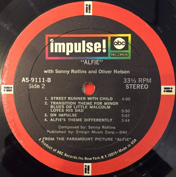 Original Music From The Score "Alfie" - Rollins, Sonny