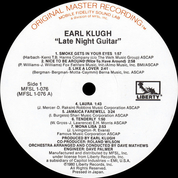 Late Night Guitar - Klugh, Earl