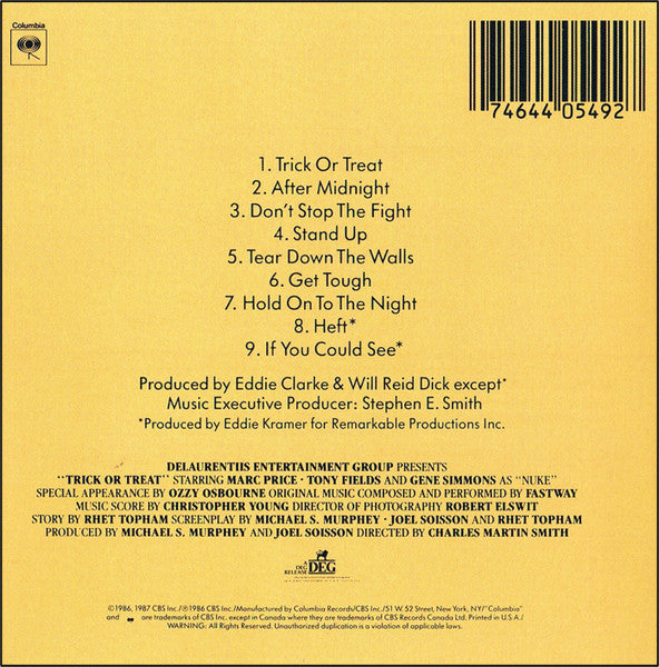 Trick Or Treat (Original Motion Picture Soundtrack - Fastway