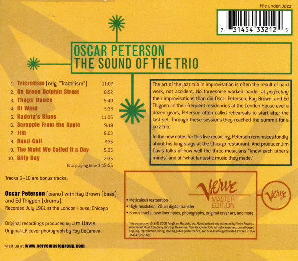 Sound Of The Trio - Peterson, Oscar