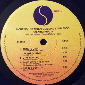 More Songs About Buildings & Food (Ogv) - Talking Heads