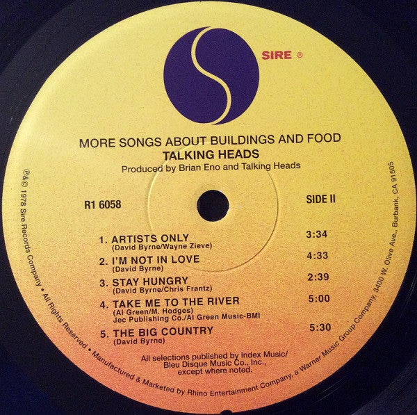 More Songs About Buildings & Food (Ogv) - Talking Heads