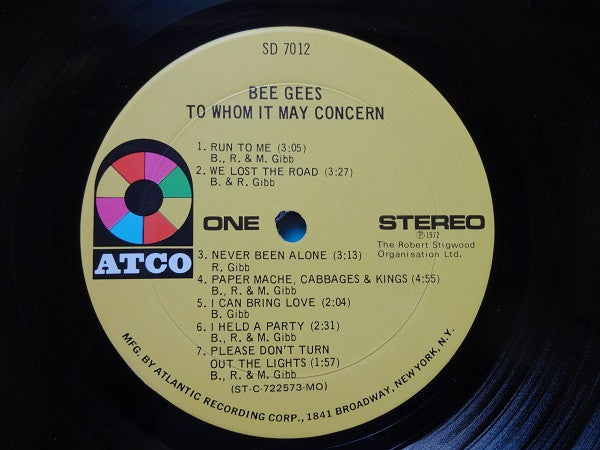 To Whom It May Concern - Bee Gees