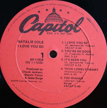 I Love You So - Cole, Natalie