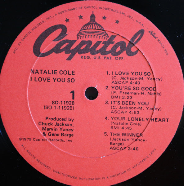 I Love You So - Cole, Natalie