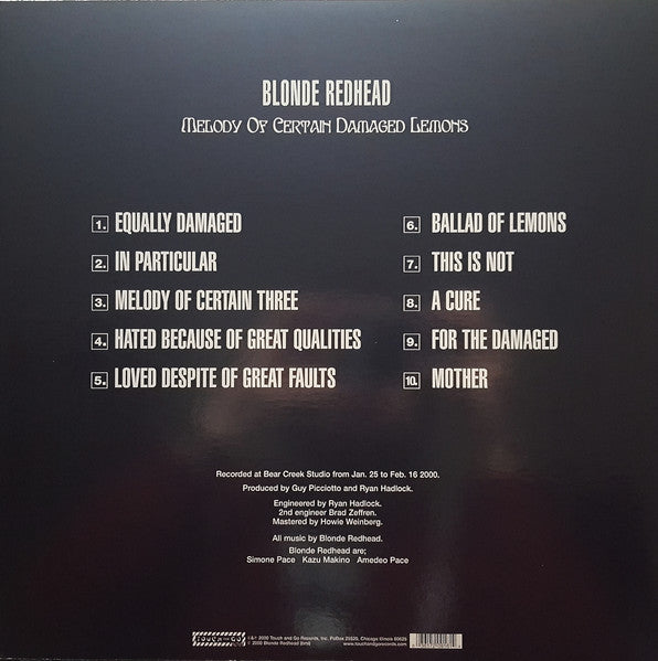 Melody Of Certain Damaged Lemons - Blonde Redhead