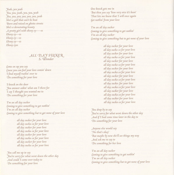 Songs In The Key Of Life - Wonder, Stevie