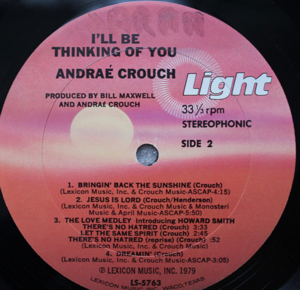I'll Be Thinking Of You - Crouch, Andraé
